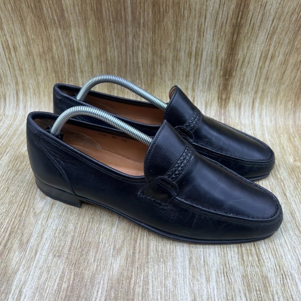 Church's Prima Classe Loafers Men's Size 10 Black Leather Handmade Braided Strap